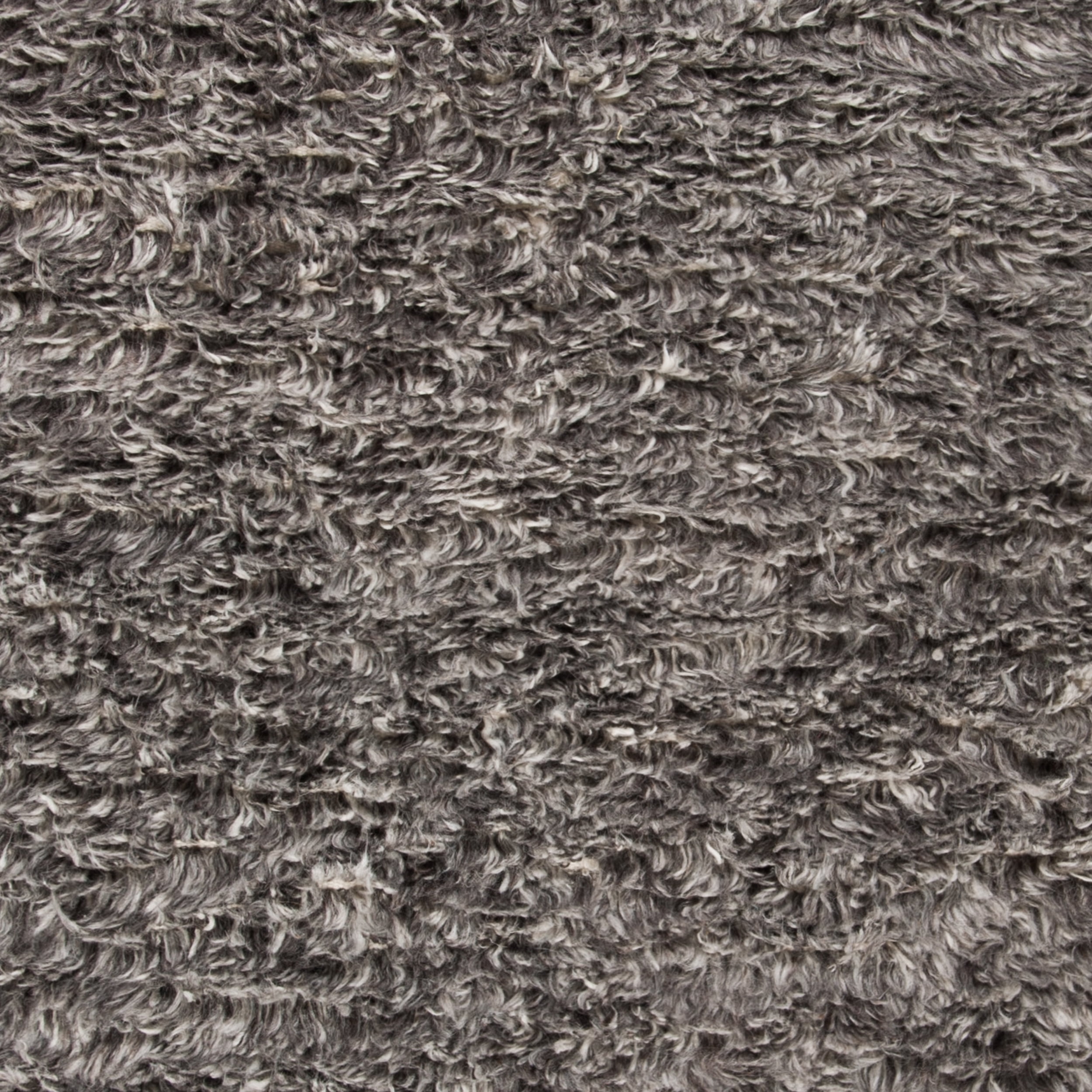 SAFAVIEH Casablanca Anglia Solid Plush Wool Shag Area Rug, Grey, 5' x 8'
