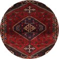 thumbnail image 1 of Ahgly Company Machine Washable Indoor Round Traditional Dark Brown Area Rugs, 3' Round, 1 of 7