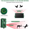 thumbnail image 6 of Ultrasonic Waterproof Outdoor Solar Animal Repeller with Motion Activated Flashing LED Light, 6 of 8