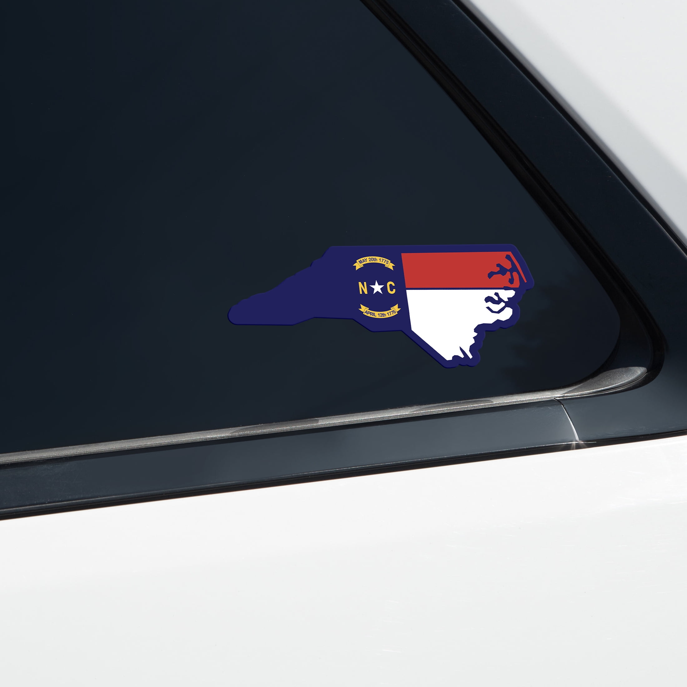 Auto Drive North Carolina State Vinyl Auto Decal, Multicolor, 7.25” x 3”