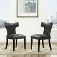 thumbnail image 6 of Modway Curve Dining Chair Vinyl Set of 2 in Black, 6 of 6