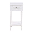 thumbnail image 4 of Convenience Concepts Table d'Appoint de Luxe Khloe de Style Campagnard Français en Bois Blanc, 4 of 6