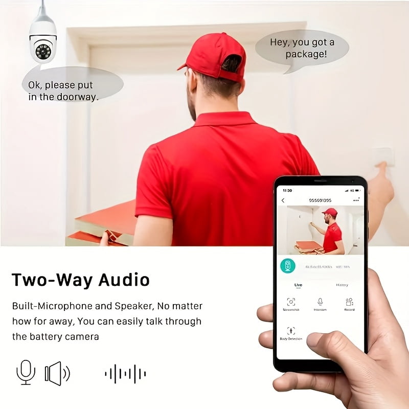 6 HD 1080P Security Cameras: 360° Pan Tilt, 2-Way Audio, Night Vision, TF Card & Cloud Storage, 2.4G WiFi Wired Home Surveillance Camera