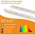 thumbnail image 4 of Kullinss Grow Lights for Indoor Plants with Clip, 10W 57 LEDs White Plant Lights for Indoor Growing with 6/12/16H Timer, 3 Color Modes, Full Spectrum Sunlike Plant Growing Lamp for Bonsai, Herbs, 4 of 5