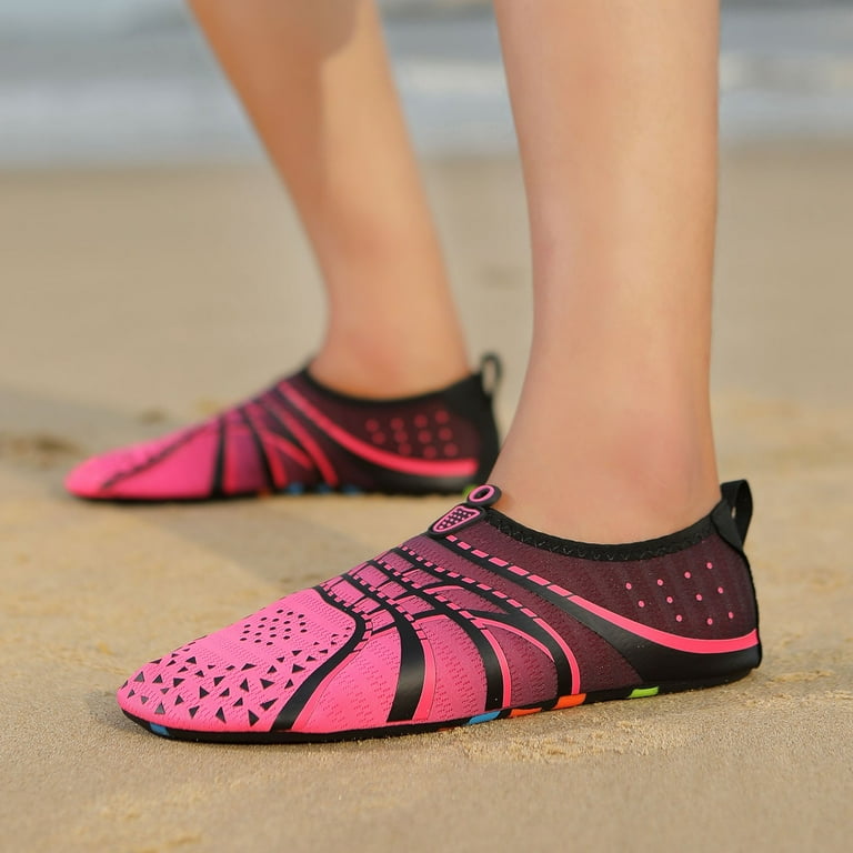 VBARHMQRT Female Water Shoes Womens Wide Couples Beach Water Shoes Women s Water Shoes Yoga Fitness Breathable Gradient Sneakers Swim Shoes Women Cute