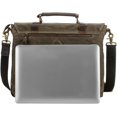 thumbnail image 6 of Men's  Leather Messenger Bag 15.6 inch Laptop Briefcase, Waxed Canvas & , Business  Satchel, 6 of 6