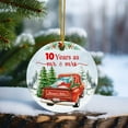thumbnail image 3 of Wedding Anniversary As Mr & Mrs Christmas Ornament, Personalized Happy Married Anniversary Ornament, Custom Red Truck Ornament Christmas 2025, Gift for Husband Wife Married, Parents Xmas Décor 0nUH8s, 3 of 6
