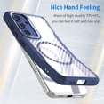 thumbnail image 6 of Case for Galaxy S24 FE,Full-Body Rugged Carbon Fibre Protective Clear Back Hybrid Magnetic Wireless Charge Shockproof Protector Phone Case for Samsung Galaxy S24 FE 5G,2024 (Blue), 6 of 18