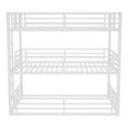 thumbnail image 5 of Generic Full over Full over Full Triple Bunk Bed - Heavy Duty Metal Frame with Safety Guardrails, Noise Reduced Design /Shared Bedrooms, White, 5 of 9