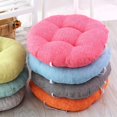 thumbnail image 5 of Nvzi Linen Cushion, Soft Breathable Comfort Cotton Seat Cushion Round Chair Pad Tatami Pad Suitable for Office The Car Dining Room-Diameter:32cm(13inch)-Sky Blue, 5 of 5