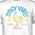 thumbnail image 2 of Teelocity Sriracha Spicy Vibes Graphic T-Shirt (X-Large - Standard Fit, White), 2 of 4