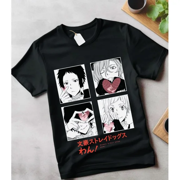 Bungou Stray Dogs T-Shirt, Nakajima Atsushi,Dazai Osamu, Nakahara love gift