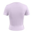 thumbnail image 4 of Women's Summer Pullover A Thin Round Neck Fashionable Short Sleeved Milk Silk Top plus Size Dress Shirts for Women 3x plus Size for Women Tops plus Work Clothes Cute plus Size Blouses plus Size Womens, 4 of 4
