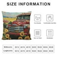 thumbnail image 5 of Shiartex Rustic Farmhouse Throw Pillow Covers Red Truck Vintage Sunflower Lettering Cushion Cover Decorative Pillow Case for Home Car Couch White, 5 of 5
