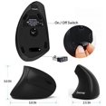 thumbnail image 3 of Ergonomic Mouse, LEKVEY Vertical Wireless Mouse - Rechargeable 2.4GHz Optical Vertical Mice : 3 Adjustable DPI 800/1200/1600 Levels 6 Buttons, for Lap, 3 of 4