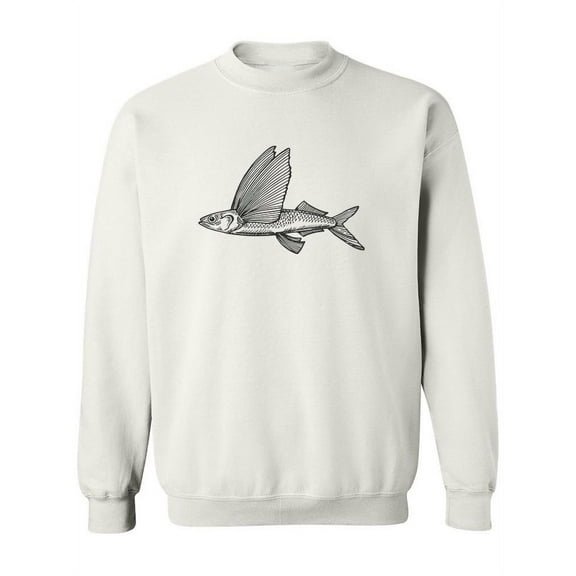 Flying Fish Drawing Sweatshirt Women -Image by Shutterstock, Female 5X-Large