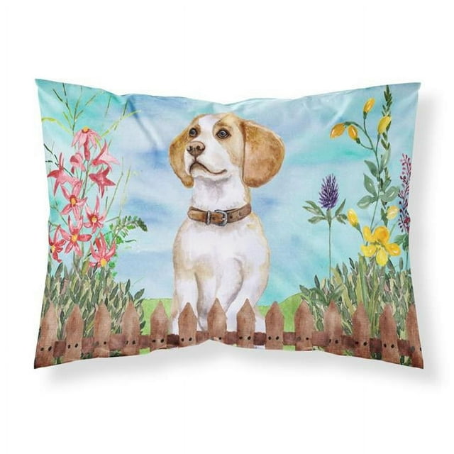 Carolines Treasures CK1248PILLOWCASE Beagle Spring Fabric Standard Pillowcase