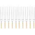 thumbnail image 1 of Stainless Steel Bbq Forks for Grilling 10Pcs Wood Handle Barbecue Tools, 1 of 4