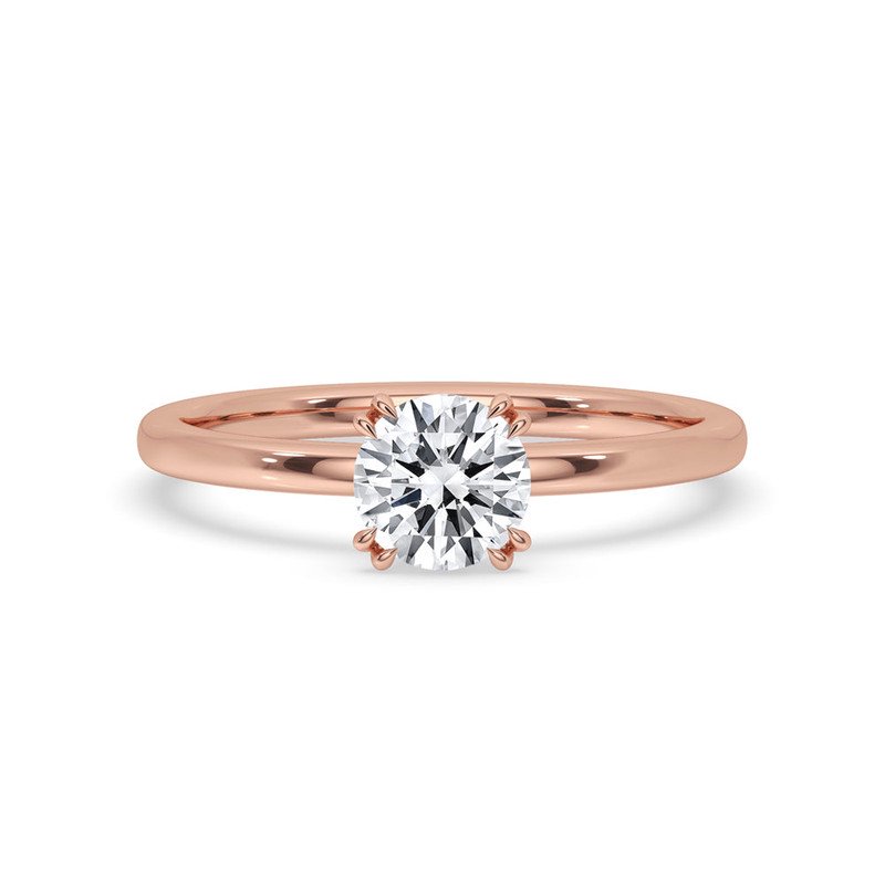 1.00 CT Round Solitaire Engagement Ring for a Perfect Proposal 14k Rose gold Wedding Ring Lab Created Diamond Ring For Women