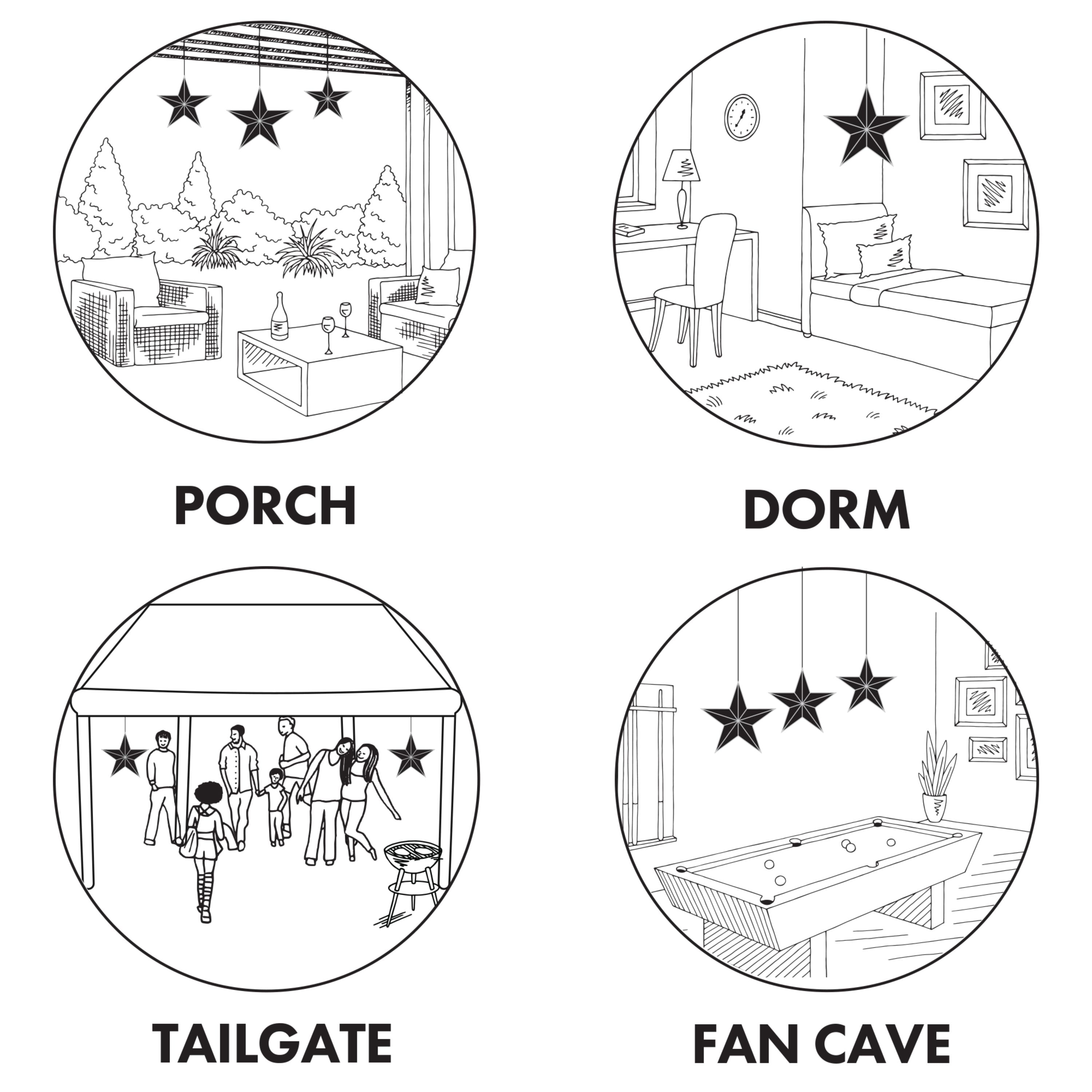 Little Earth - NFL Licensed Paper Star Lantern, Miami Dolphins