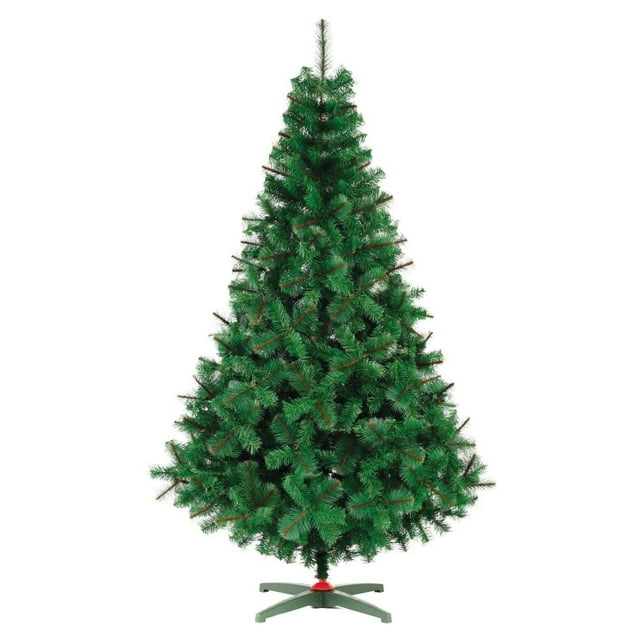 Árbol de Navidad Naviplastic Toscano color Verde de 220 cm, pino artificial con 746 puntas, base plástica de 4 patas y sistema de armado plegable, diseñado para una decoración navideña fácil, práctica y duradera en hogares y oficinas, también adecuado para espacios pequeños.