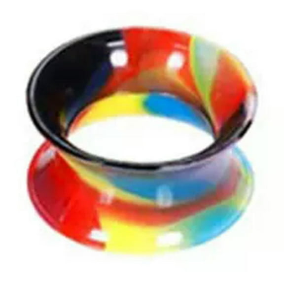 EOEMY Pair Thin Silicone Ear Skin Ear Tunnels Plugs Gauges Earskin Earlets Flesh Gauge-Black-12mm-1Pcs