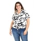 thumbnail image 5 of Blusa con nudo Roman Fashion /Tallas Extras, 1865 (Blanco/negro) blanco 36, 5 of 7
