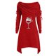 thumbnail image 1 of Vestido de manga larga para mujer Bufanda Cuello Vestido estampado de Navidad Vestido casual Fridja  NMB266, 1 of 3