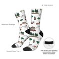 thumbnail image 4 of Xecao Camping Caravan 2 Pattern Sport Socks for Women and Men Crew Socks Sporty Calf Socks Casual Socks, 4 of 6