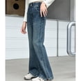 thumbnail image 3 of Shadoumai Girls Jeans Wide Straight Leg Elastic Waist Baggy Denim Pants Cute Trousers Casual Trendy Streetwear Preppy Clohtes, 3 of 7