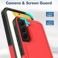thumbnail image 5 of for Samsung Galaxy S22 Case: Dual Layer Protective Heavy Duty Cell Phone Cover Shockproof Rugged with Screen Protector - Military Protection Bumper Tough - Samsung Galaxy S22 5G 2022, 6.1 inch, Red, 5 of 15