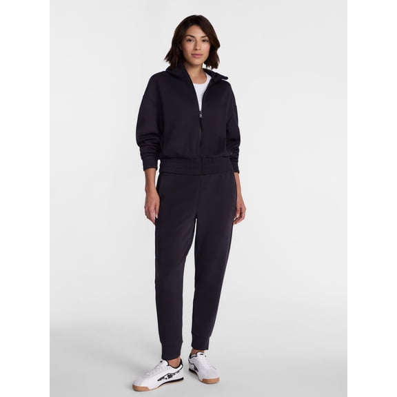 Avia Women's ScubaKnit Cropped Zip Hoodie, Sizes XS-XXXL