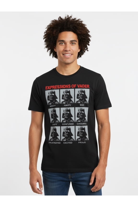Mens Graphic Short Sleeve Tee, Darth Vader Expressions, Sizes S3XL