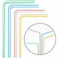 thumbnail image 4 of Assorted Colors Flexible Plastic Straws, Bendable Drinking Straws, Suitable for Hot or Cold Drinks, 100 Pcs Per Pack, Colored Striped Straws, BPA-Free, Food Safe Material, Spill, 4 of 5