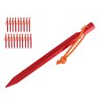 thumbnail image 4 of Secure Camping: 20pc Heavy Duty Tent Stakes Kit, 7.1" Alloy Pegs with Ropes  Carry Bag, 4 of 10