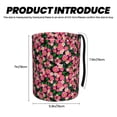 thumbnail image 3 of Wukai Trendy Floral Print Car Trash Can - Easy to Clean Hanging Garbage Bin - Removable Liner - Leak-Car Garbage Can - Waterproof Trash Can for Car and SUV, 3 of 7