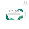 thumbnail image 5 of Koyal Wholesale Tropical Banana Leaf Wedding Advice & Well Wishes Guest Book Cards for Bride and Groom, 56 Pack, 5 of 5