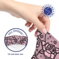 thumbnail image 5 of Floral Office Chair Slipcover, Continuous Lace Look Delicate Feminine Rose Flowers Illustration, Protective Stretch Decorative Fabric Cover, Standard Size, Pale Pink Charcoal Grey, by Ambesonne, 5 of 5
