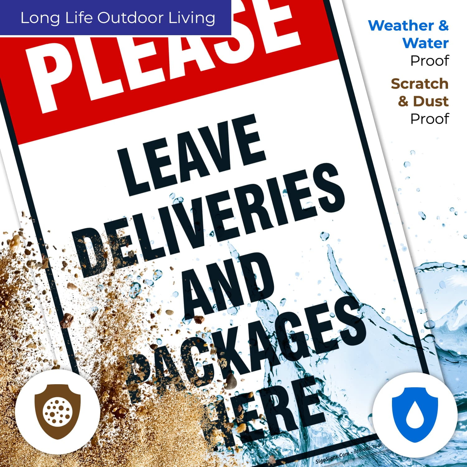 Please Leave Deliveries and Packages Here Sign, - Walmart.com
