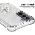 thumbnail image 4 of case for Samsung S21 Plus 5G 6.7" Case,Creativity Clear Quicksand Glitter Flowing Liquid Floating Soft TPU Case w/Stand Bling Diamond Sparkle Phone Cover for Samsung S21 Plus 6.7"  Colorful, 4 of 14