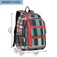 thumbnail image 2 of FORMRS Unisex School Backpack 17" Student Travel Bag with Laptop Compartment, Green Plaid, 2 of 7