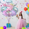 thumbnail image 6 of 8Pcs Mermaid Party Decorations Balloons - Large Number 5 Balloon, Foil Mermaid Tail Balloons, Seashell Balloons, Round Balloons for Kids'Mermaid 5th Birthday Decorations Under the Sea Supplies, 6 of 6