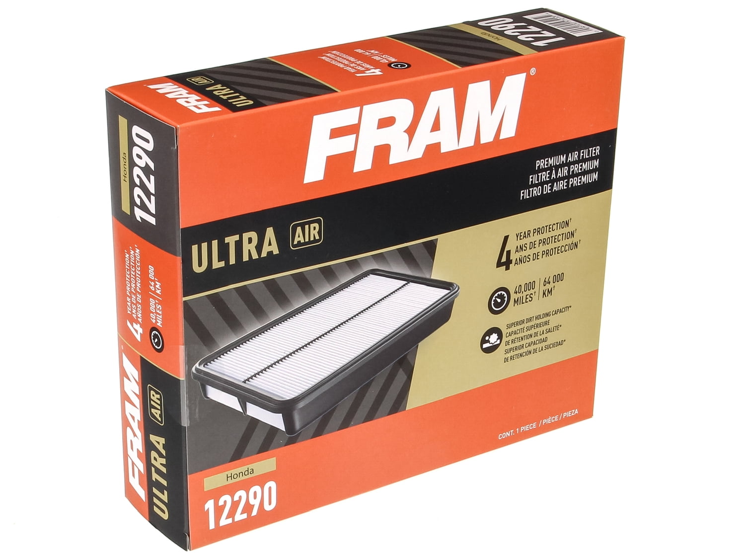 FRAM Ultra Premium 40,000 Mile Air Filter, 12290 for Select Honda Vehicles