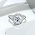 thumbnail image 2 of Halo Engagement Ring for Women Cz Statement Ring Sterling Silver Ginger Lyne Collection, 2 of 6
