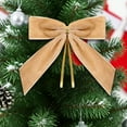thumbnail image 2 of Velvet Christmas Bows for Christmas Garland Tree Wreath Decoration,Christmas Bows for Gift Wrapping,Christmas Tree Bows Ribbon Decorations Crafts Wedding Tie Christmas Tree Topper Bow,Light Coffee, 2 of 9