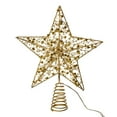 thumbnail image 3 of Kurt Adler 11.8-Inch Battery Operated LED Lighted 5-Point Gold Metal Star Tree Topper, 3 of 7