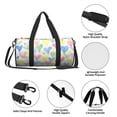 thumbnail image 6 of Easygdp Hand Drawn Colored Hearts Travel Bag, Camping, Weekend, Carry On Overnight Duffel Bag with Shoulder Strap, 6 of 8