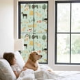 thumbnail image 2 of Cartoon Farmhouse Window Privacy Film, Cute Watercolor Cabin Animals Trees Green Static Cling UV Sun Blocking Tint Film Heat Control Windows Films for Bedroom Bathroom, Window Stickers 23.6"x59", 2 of 7