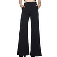 thumbnail image 2 of REALiKUN Women Casual Wide Leg Pants High Waisted Business Work Casual Pants Loose Flowy Beach Palazzo Pants Black 3XL, 2 of 4