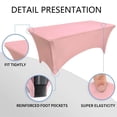 thumbnail image 3 of Fitted Tablecloth Table Clothes for 6ft Rectangle Table - Elastic Spandex Massage Bed Table Cover, Stretch Table Covers for Party, Wedding, Birthday, Banquet, 183*75*75cm/0.5kg - Pink, 3 of 5